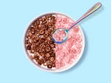 Bowl of Magic Spoon Mixed Berry and Chocolate Brownie Cereal