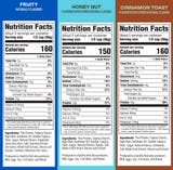 Magic Spoon High Fiber Cereal - Fruity, Honey Nut, Cinnamon Toast Nutrient Panel 