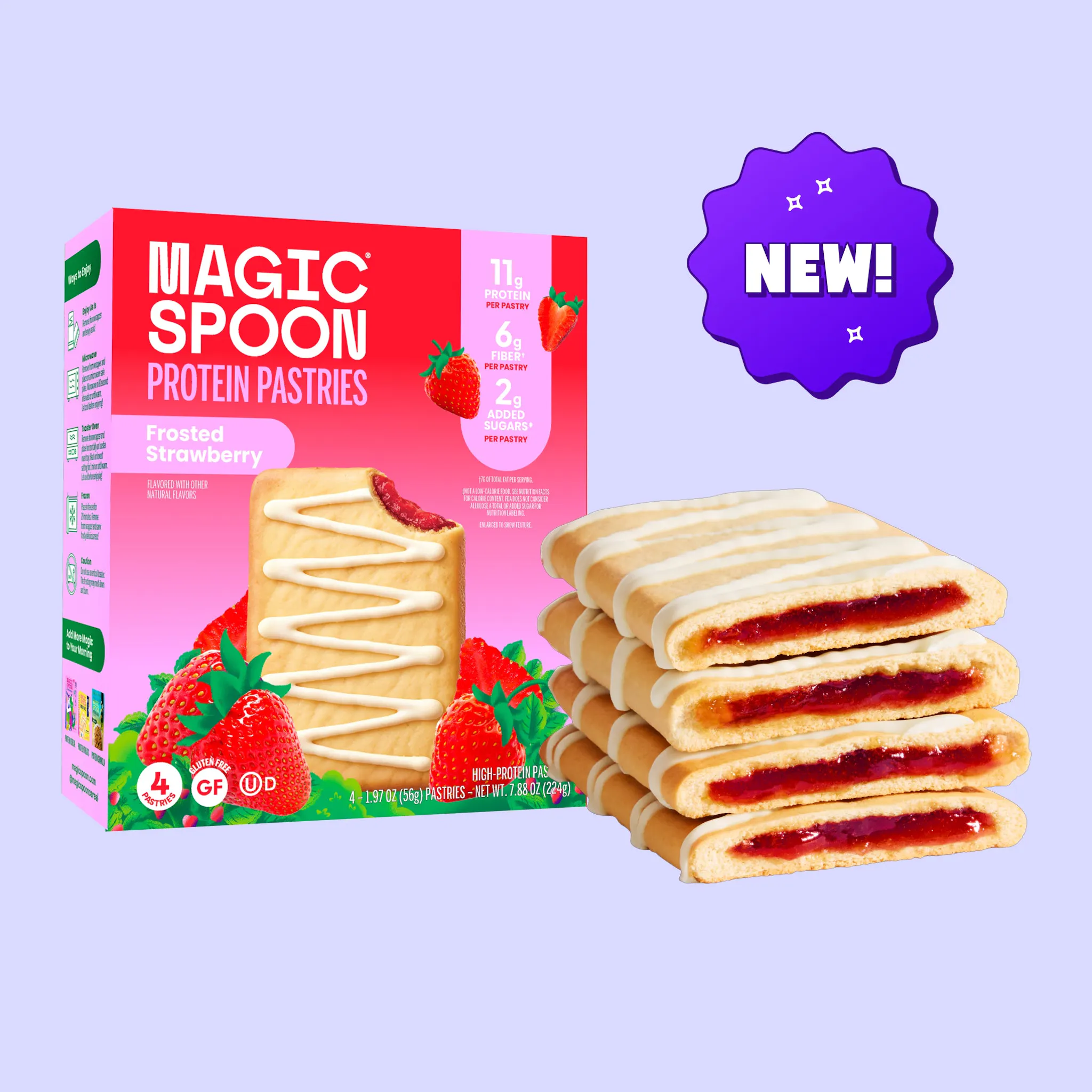 Frosted Strawberry Pastries 3-Pack - TTS