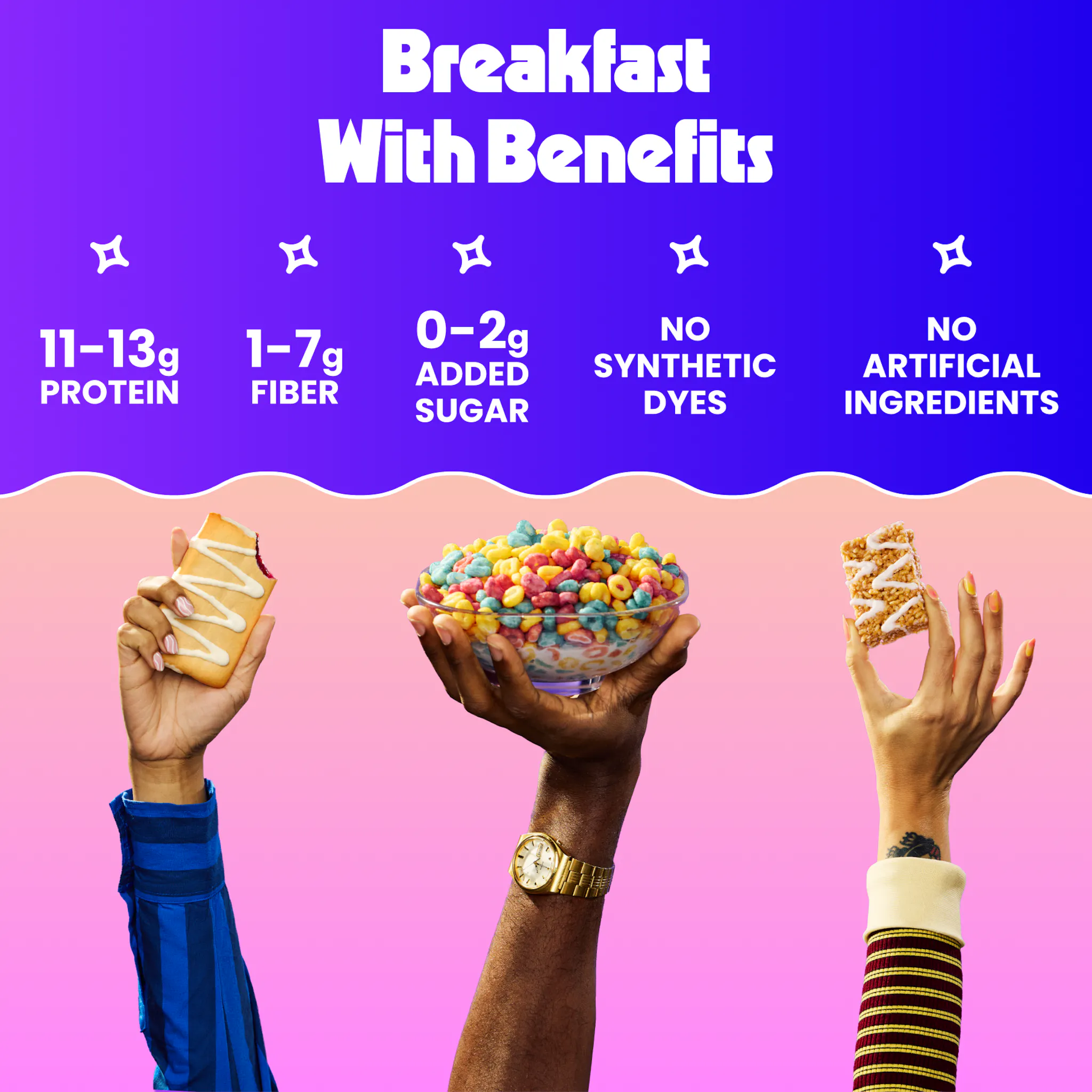 Mix 3-Pack - Fruity Cereal, Marshmallow Treats, Frozen Strawberry Pastry - TTS