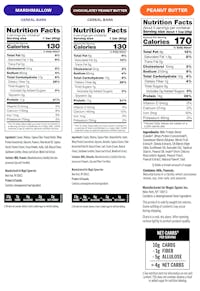 THE NUTTY PACK -  8 cereal treats (2 boxes) + 2  boxes of cereal
