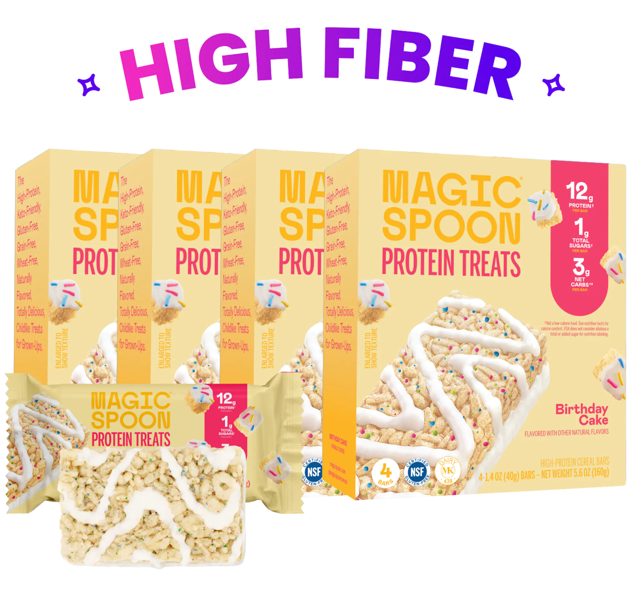 linear-gradient(to bottom, #FFEFBE 0%, #FCD1DA 100%) | Magic Spoon Birthday Cake Treats