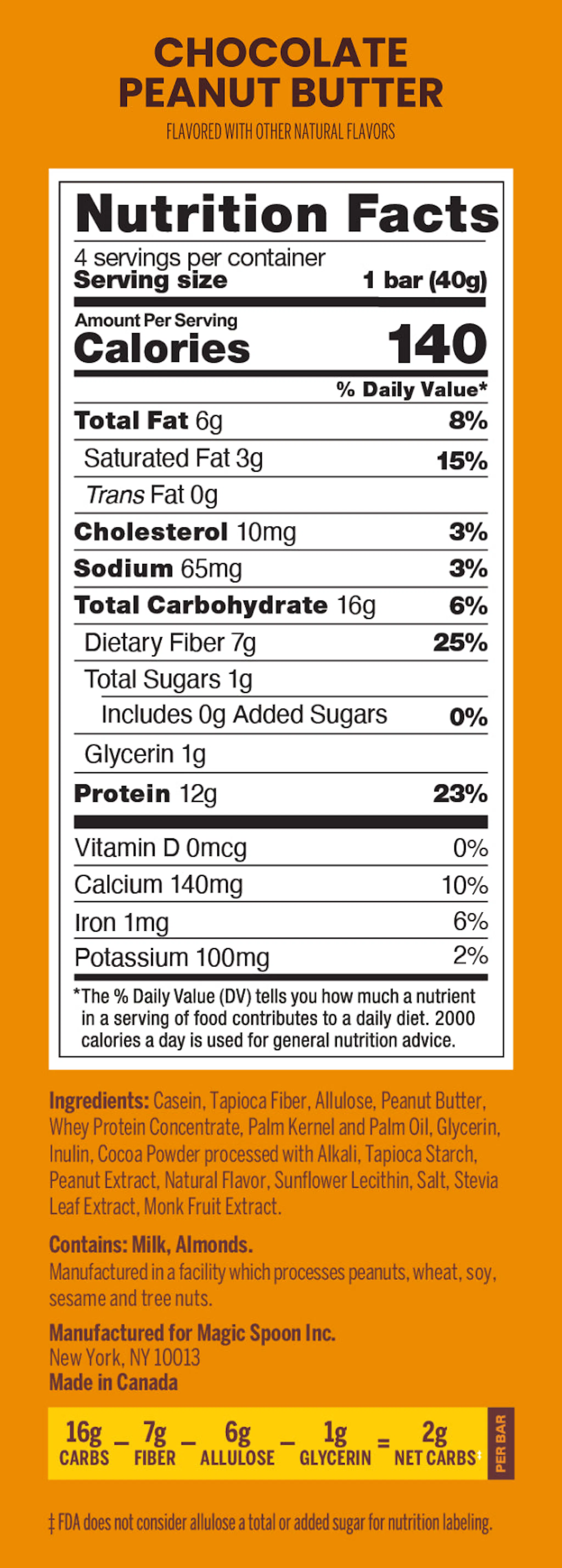 Magic Spoon Nutrition Panel