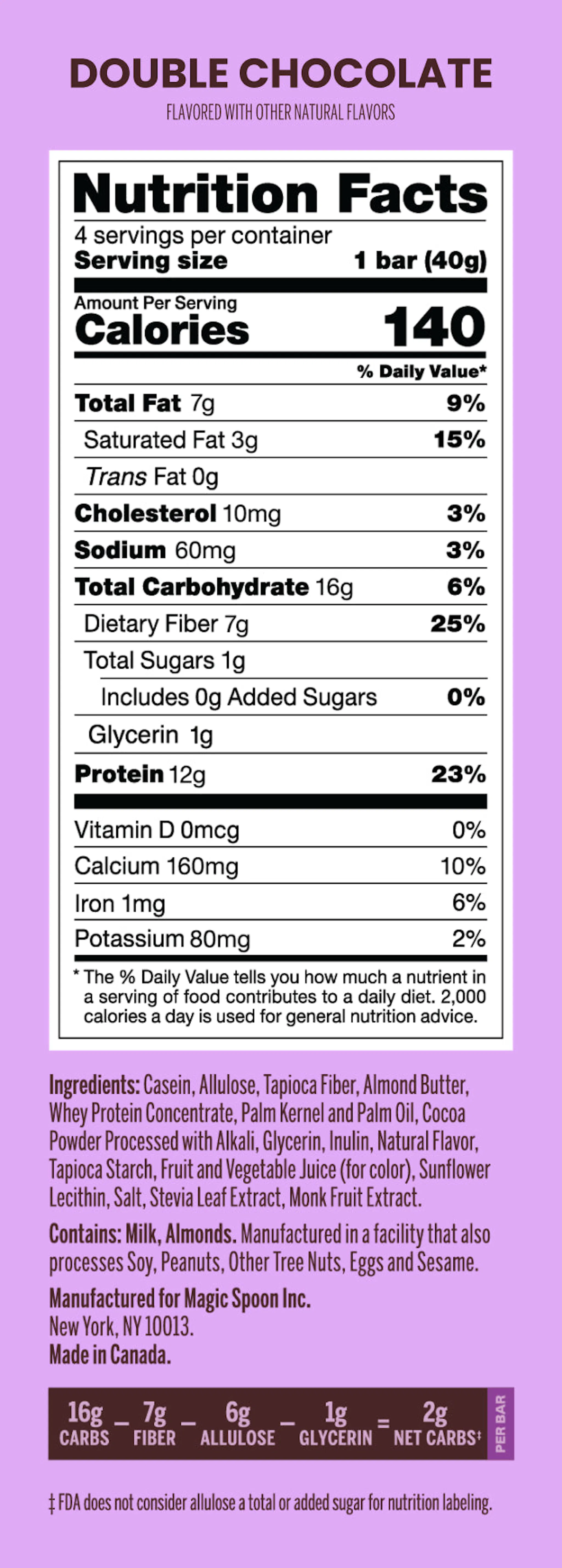Magic Spoon Nutrition Panel