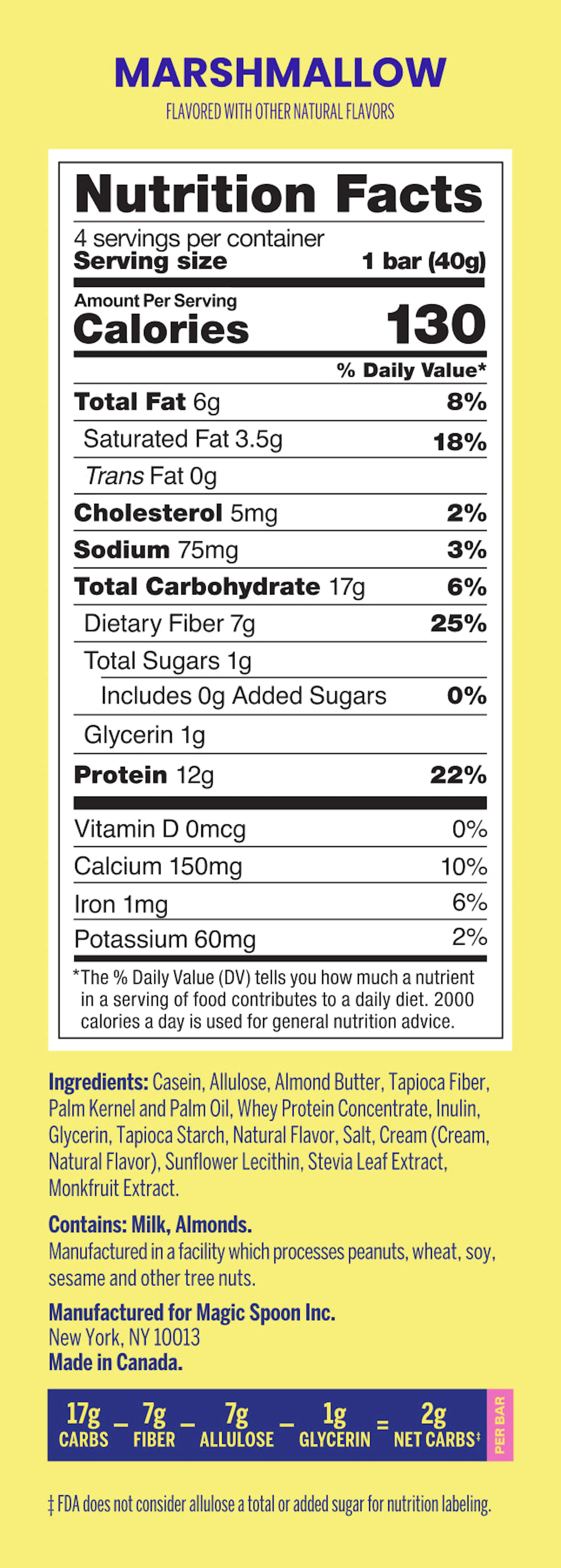 Magic Spoon Nutrition Panel