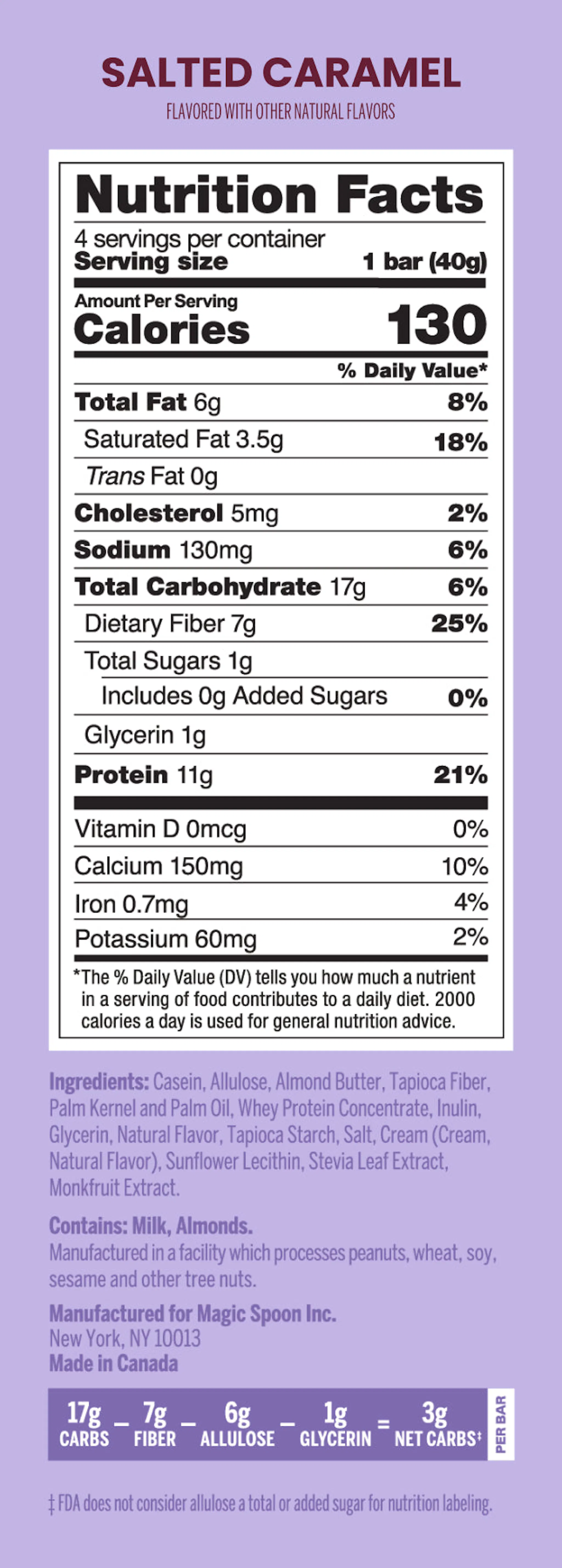 Magic Spoon Nutrition Panel