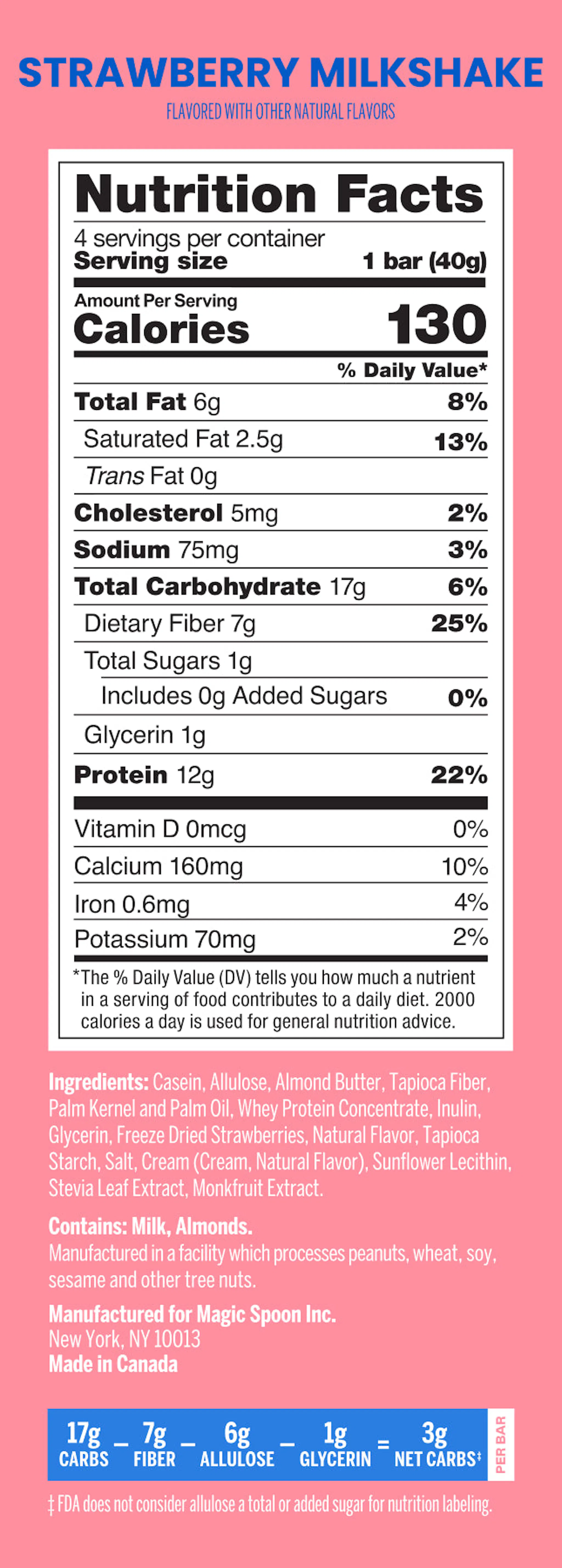 Magic Spoon Nutrition Panel