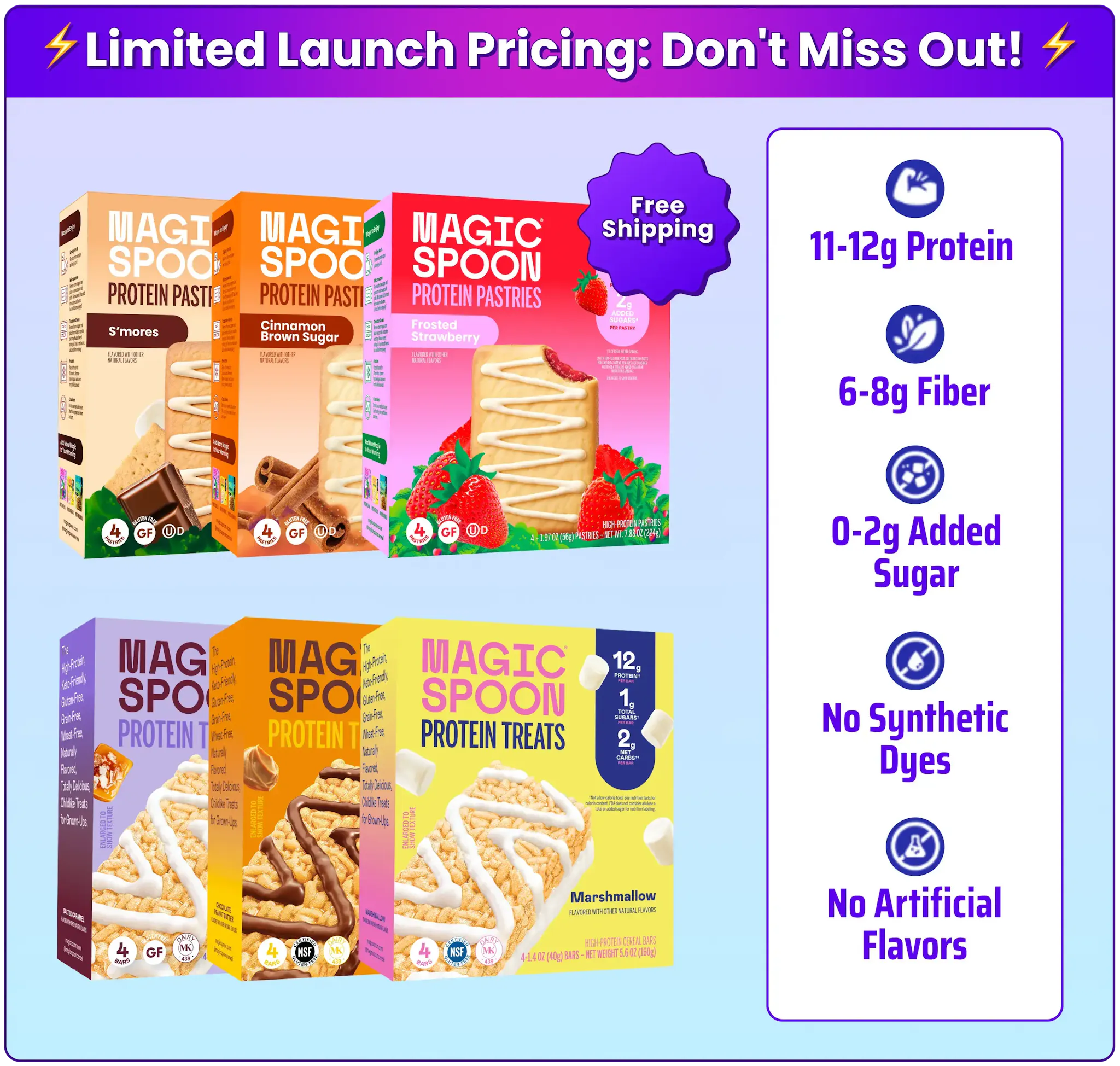 linear-gradient(to bottom, #FFEFDB 0%, #C9B2FD 100%) | Magic Spoon