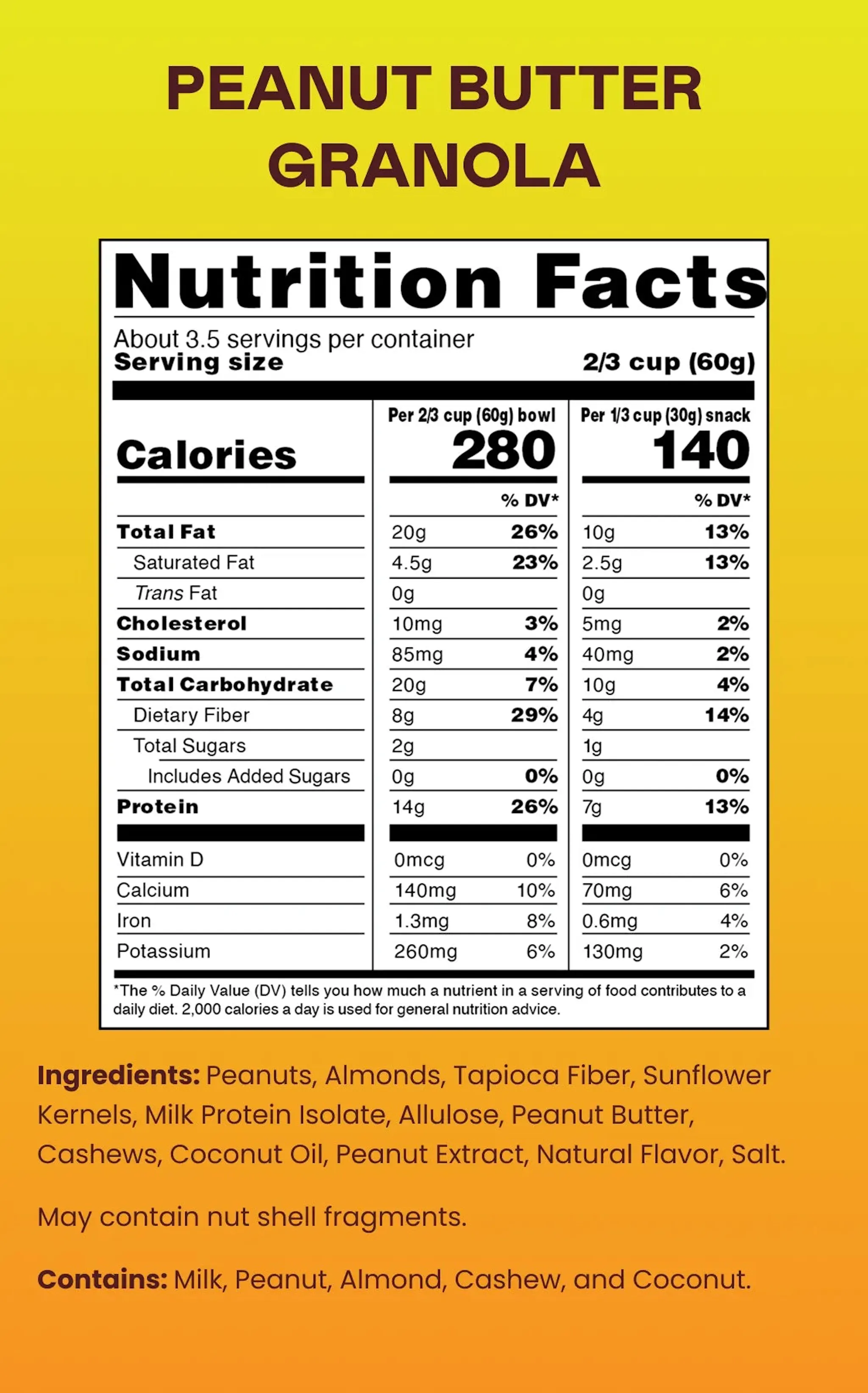 Peanut Butter - 4 Bags of Granola