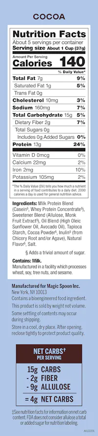 Cocoa Cereal Ingredients