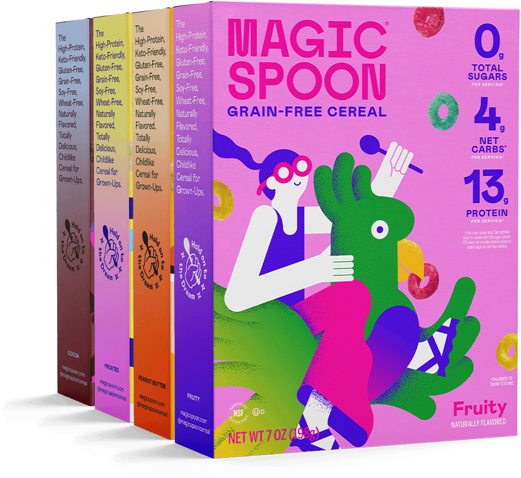 Magic Spoon Variety Pack Fruity, Frosted, Cocoa  Peanut Butter Cereal